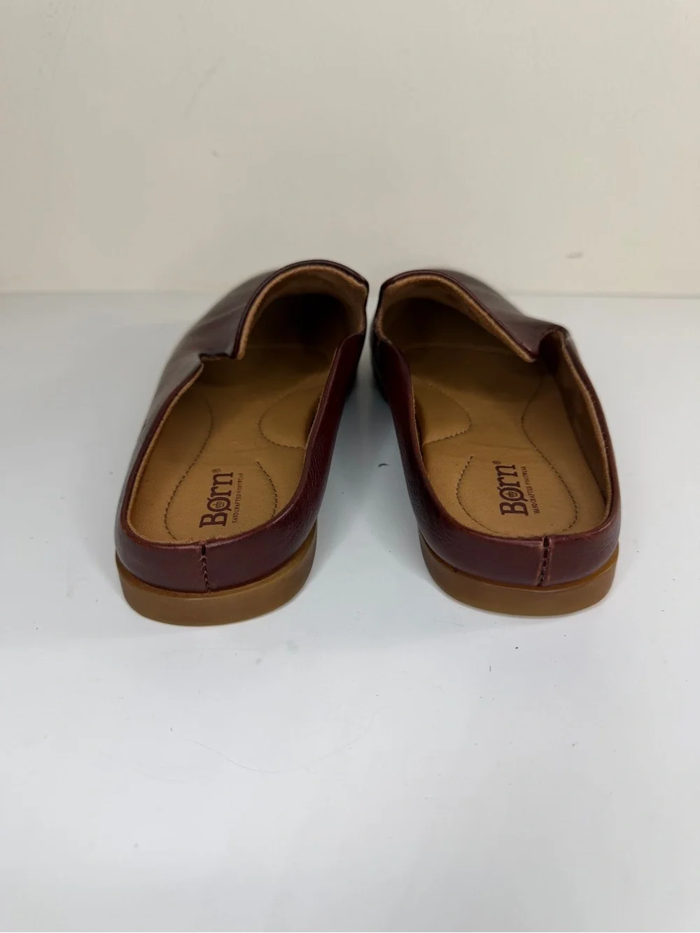 born handcrafted footwear Shoes Slides Clogs Mules Women Size 7.5M Burgundy